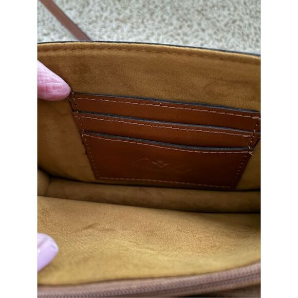 Patricia Nash Goring Embossed Leather Top Handle Crossbody Bag My European Trip - Picture 6 of 6